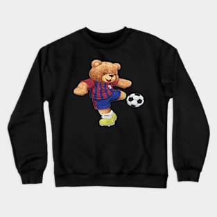 CUTE BEAR PLAY SOCCER Crewneck Sweatshirt